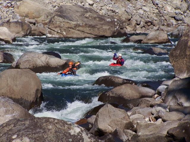 Rescue instructors at play